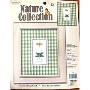 Leisure Arts Nature Collection Dragonfly Duo 115555 Cross Stitch Mat Charm